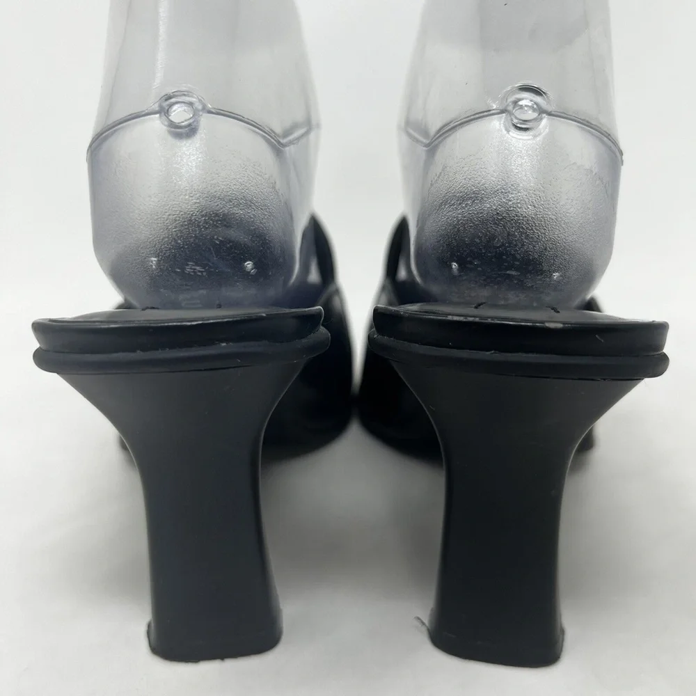 Maripe Women's Black Leather Heeled Loafer Size 8.5